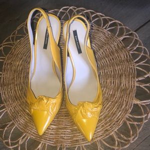 Zara knot front slingback heels SZ 40